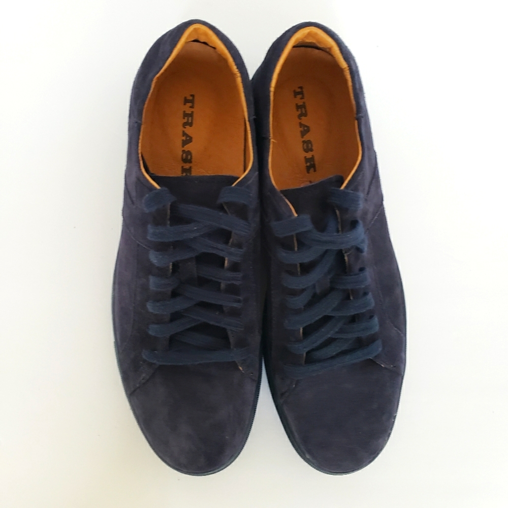 Never used- Trask suede lace up shoes in navy